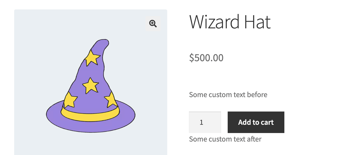 Add Content After or Before Cart Button