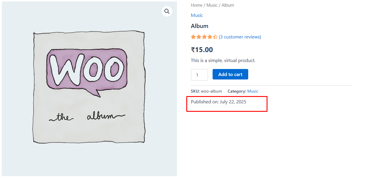 Show-the-product-published-date-in-woocommerce